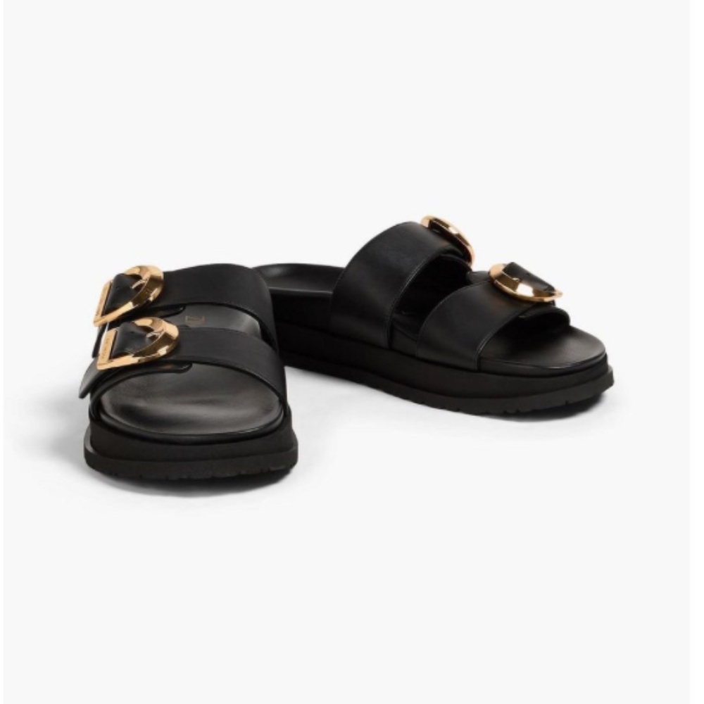 Zimmermann Buckled Leather Platform Sandals
